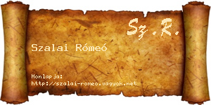 Szalai Rómeó névjegykártya