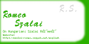 romeo szalai business card